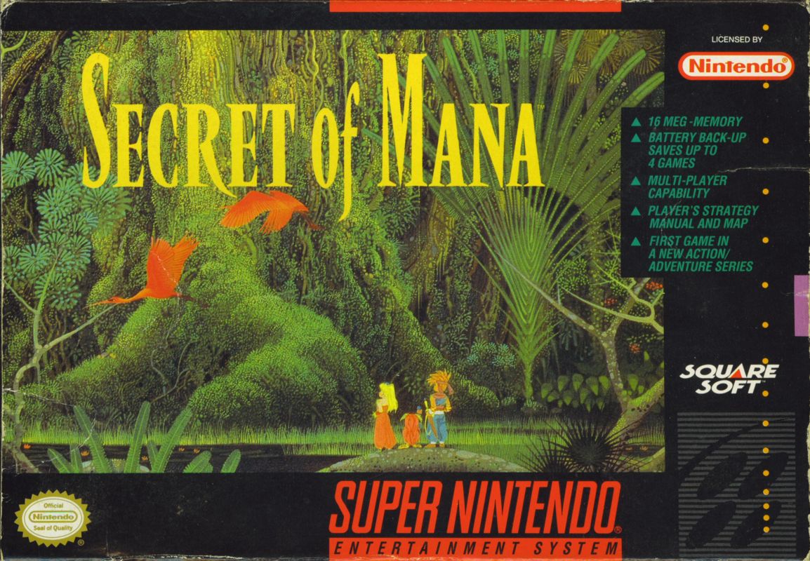 Secret of Mana box art for Super Nintendo